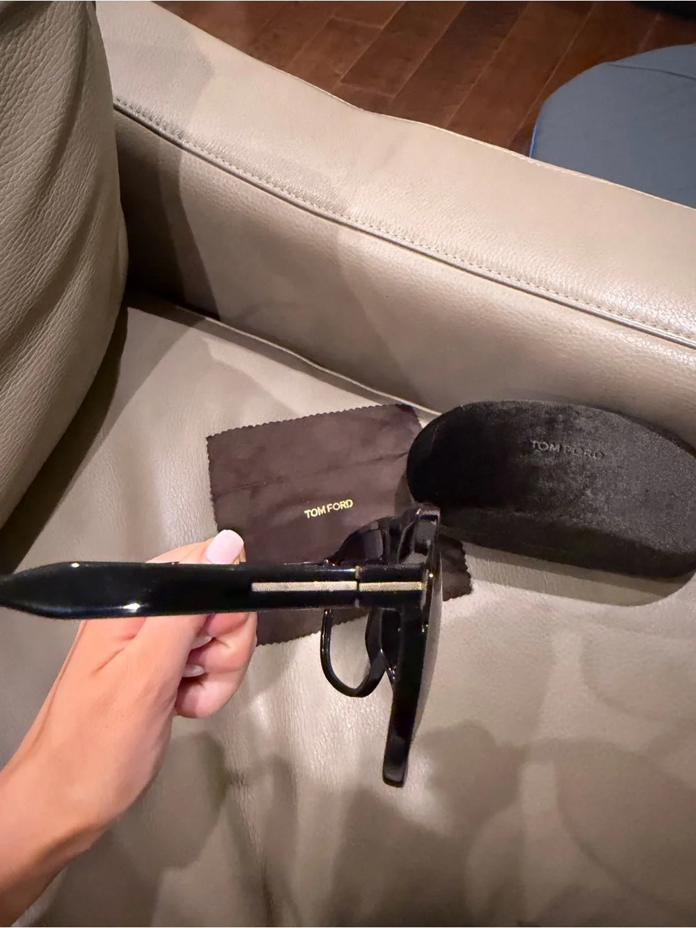 Tom Ford Black Aviator Sunglasses with Dark Lenses